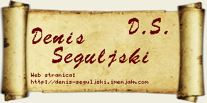 Denis Šeguljski vizit kartica